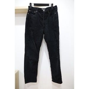 RE/DONE Originals Womens Size 28 Corduroy High-Rise Ankle Crop Pipe Black Jeans